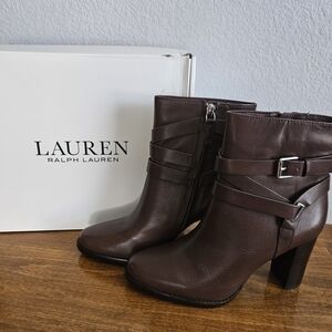 Lauren Ralph Lauren Dark Brown Heeled Boots